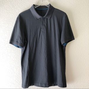 Lululemon Dark Grey Blue Athletic Polo Top